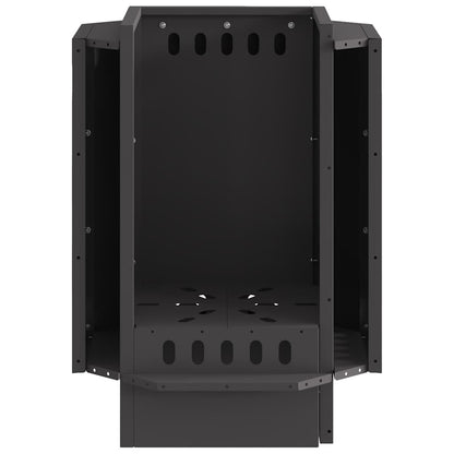Rauchfreier Feuerkorb Schwarz 38 x 38 x 51 cm Stahl