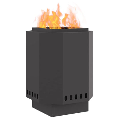 Rauchfreier Feuerkorb Schwarz 38 x 38 x 51 cm Stahl