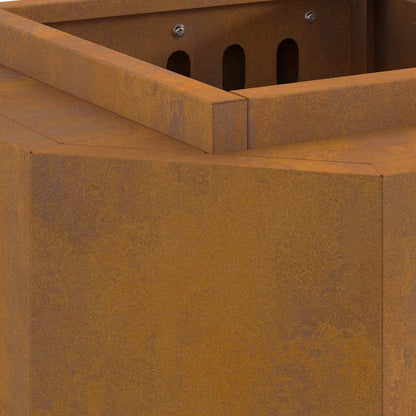 Rauchfreier Feuerkorb Braun 38 x 38 x 51 cm Stahl