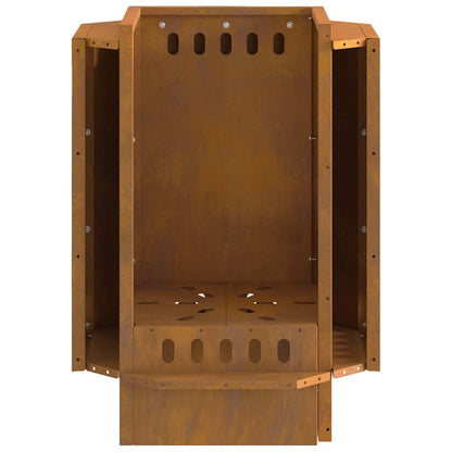 Rauchfreier Feuerkorb Braun 38 x 38 x 51 cm Stahl