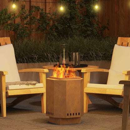 Rauchfreier Feuerkorb Braun 38 x 38 x 51 cm Stahl