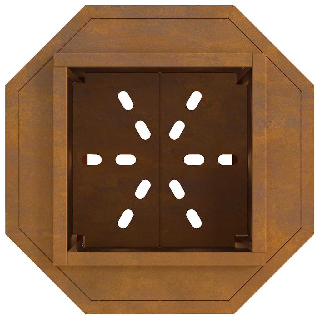 Rauchfreier Feuerkorb Braun 38 x 38 x 51 cm Stahl