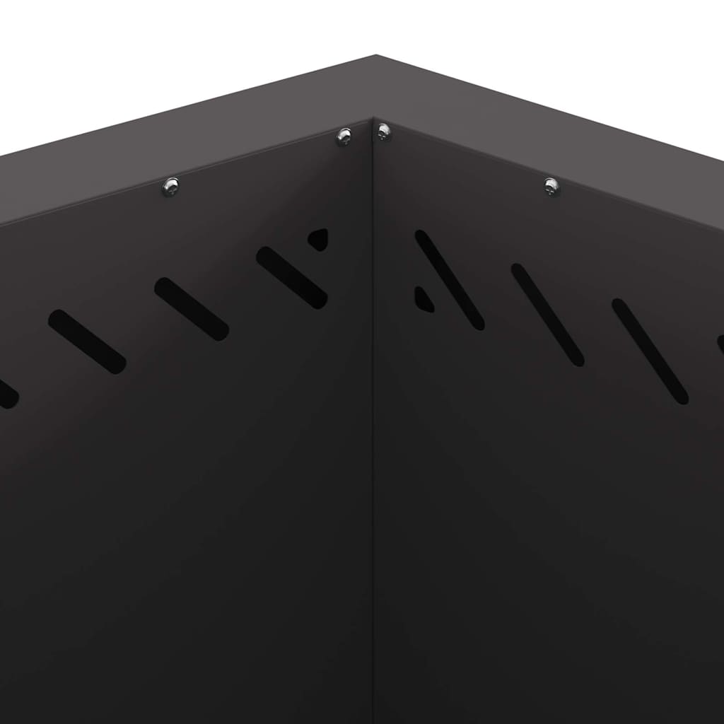 Rauchfreier Feuerkorb Schwarz 58 x 58 x 51 cm Stahl