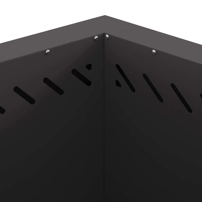 Rauchfreier Feuerkorb Schwarz 58 x 58 x 51 cm Stahl