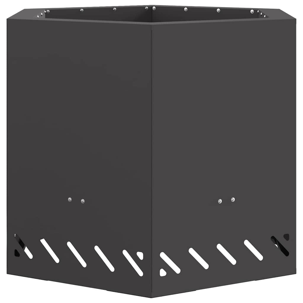 Rauchfreier Feuerkorb Schwarz 58 x 58 x 51 cm Stahl