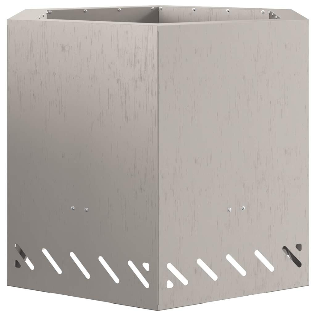 Rauchfreier Feuerkorb Braun 58 x 58 x 51 cm Stahl