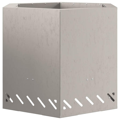 Rauchfreier Feuerkorb Braun 58 x 58 x 51 cm Stahl