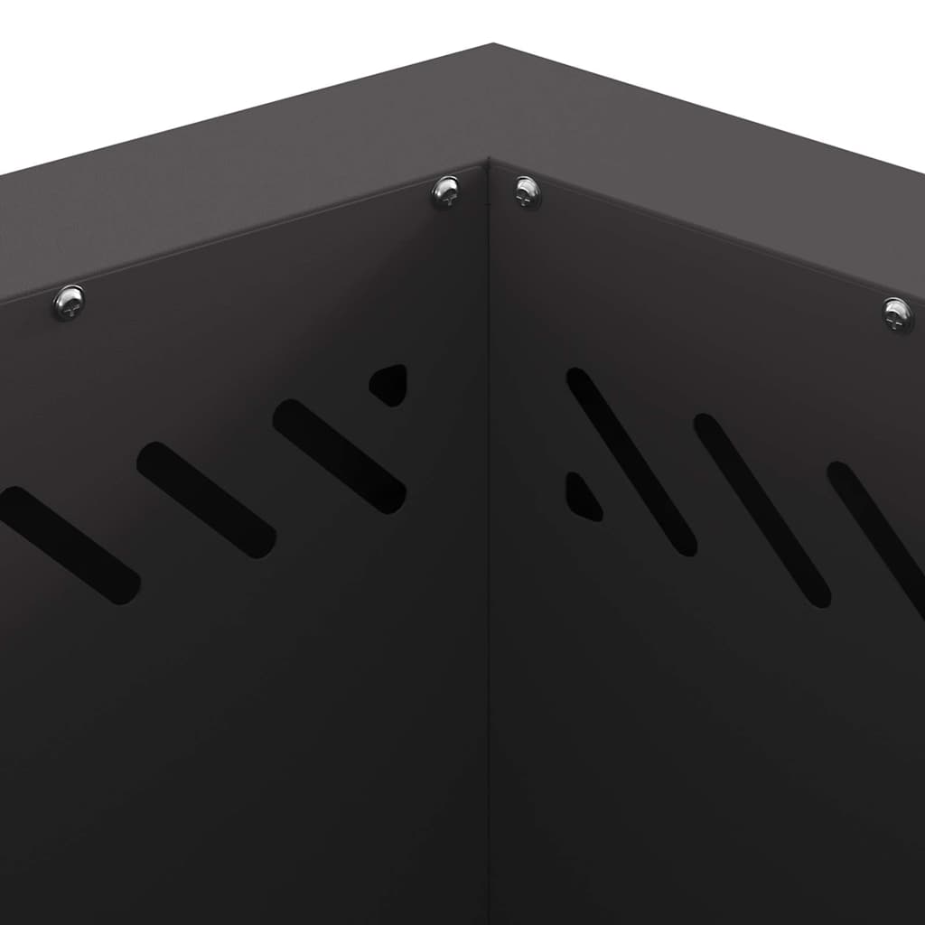 Rauchfreier Feuerkorb Schwarz 48 x 48 x 51 cm Stahl