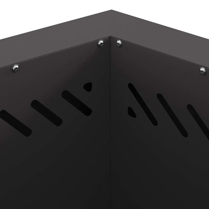 Rauchfreier Feuerkorb Schwarz 48 x 48 x 51 cm Stahl