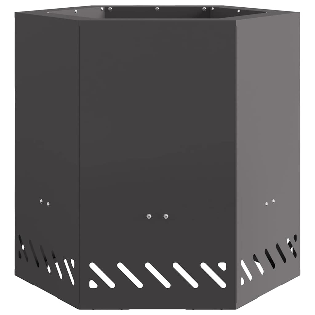 Rauchfreier Feuerkorb Schwarz 48 x 48 x 51 cm Stahl