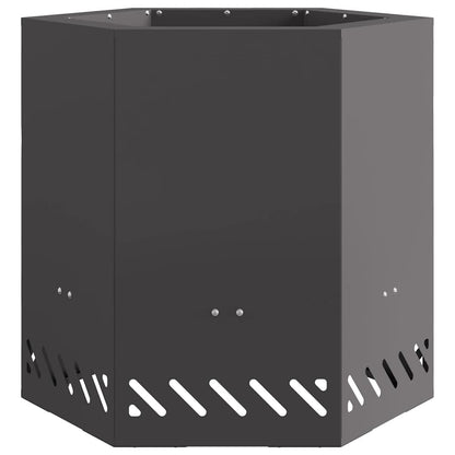 Rauchfreier Feuerkorb Schwarz 48 x 48 x 51 cm Stahl