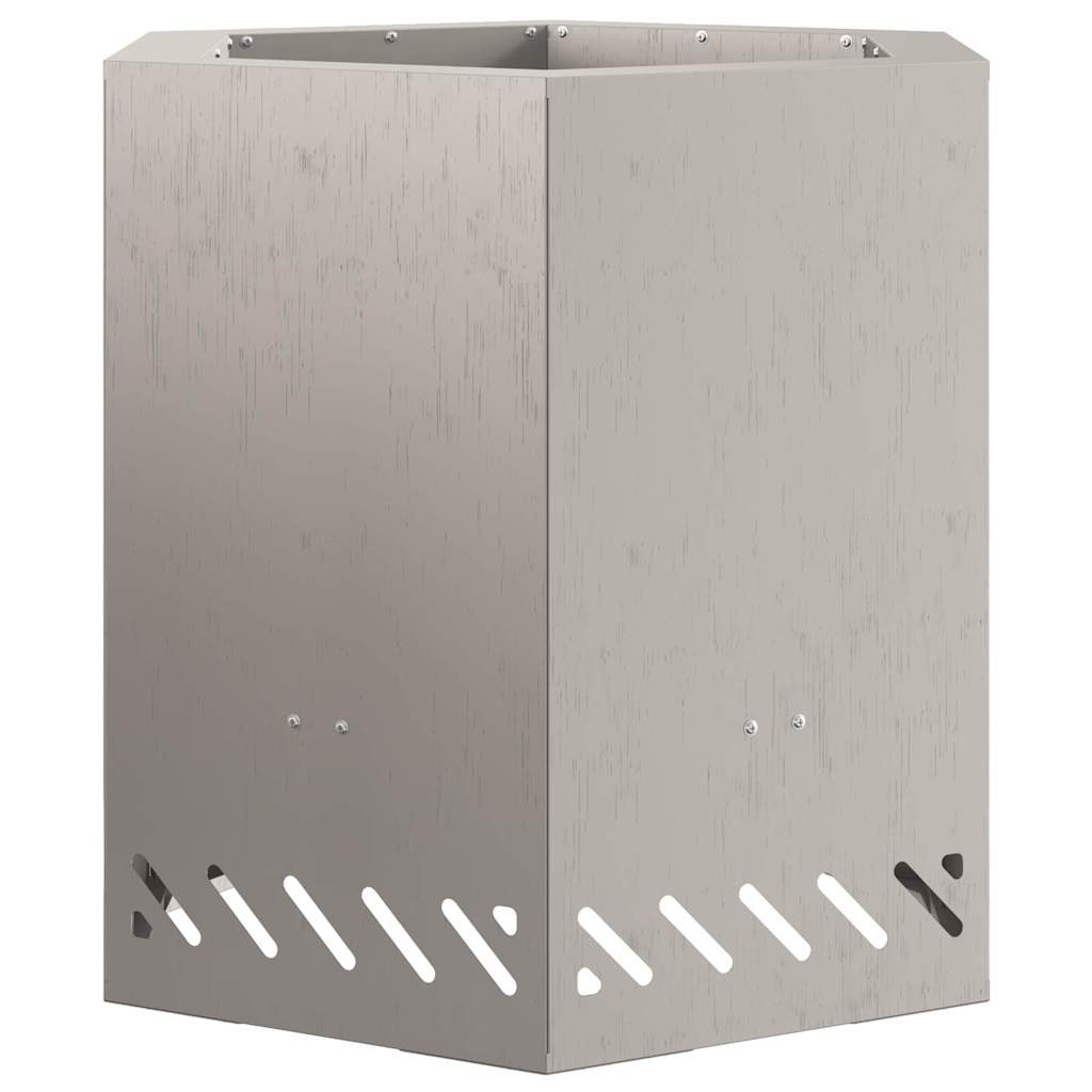 Rauchfreier Feuerkorb Braun 48 x 48 x 51 cm Stahl