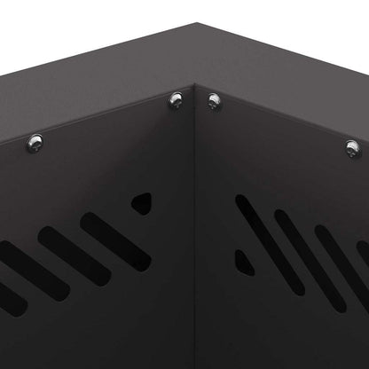 Rauchfreier Feuerkorb Schwarz 38 x 38 x 51 cm Stahl