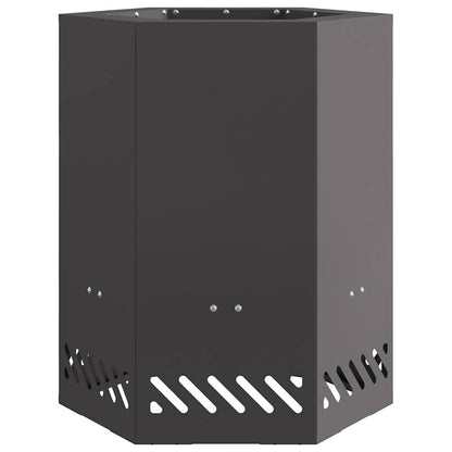 Rauchfreier Feuerkorb Schwarz 38 x 38 x 51 cm Stahl