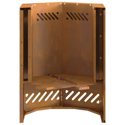 Rauchfreier Feuerkorb Braun 38 x 38 x 51 cm Stahl