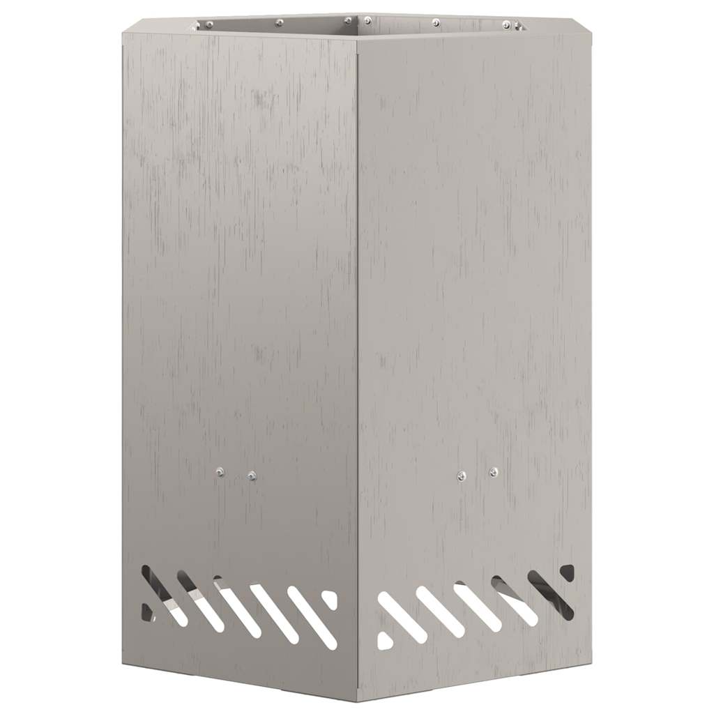 Cestello per il fuoco senza fumo, marrone, 38 x 38 x 51 cm, acciaio resistente alle intemperie