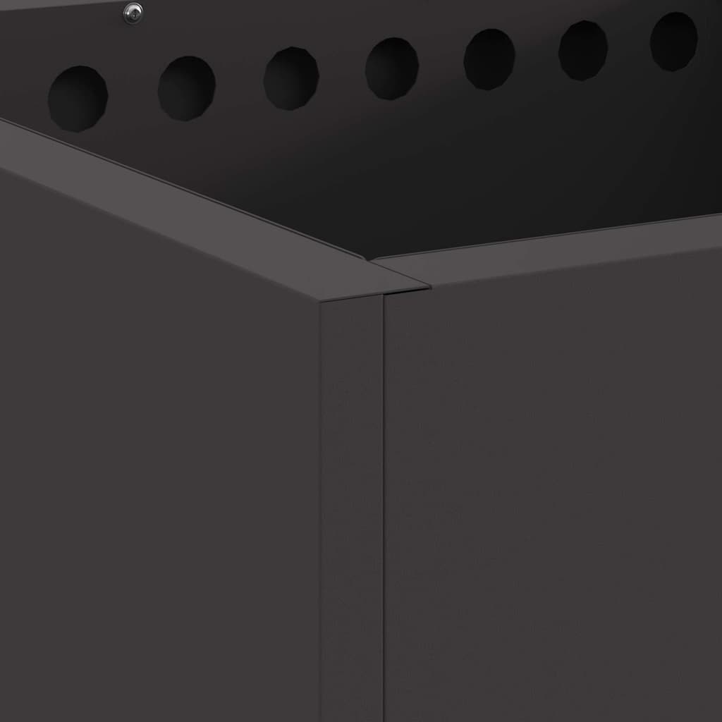 Rauchfreier Feuerkorb Schwarz 48 x 48 x 50 cm Stahl