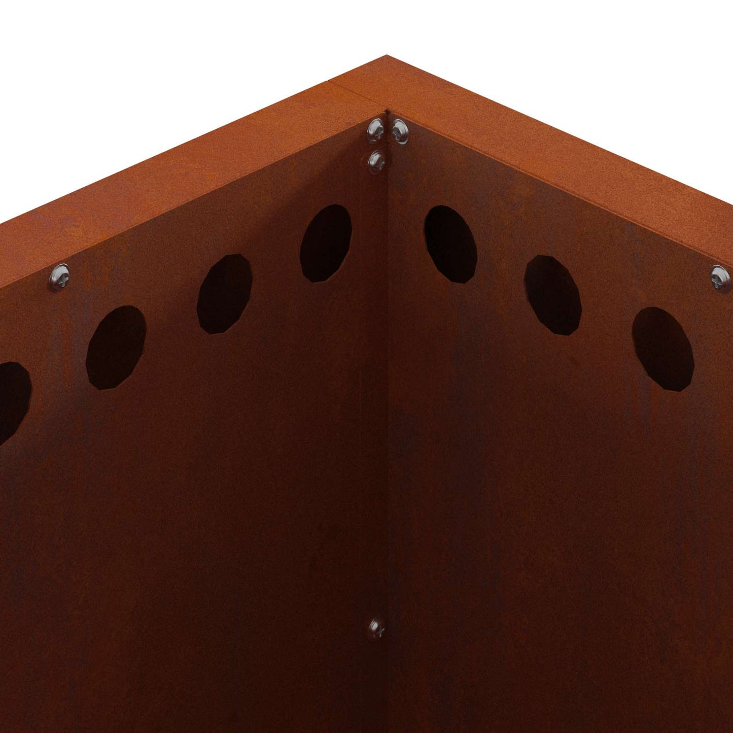 Rauchfreier Feuerkorb Braun 48 x 48 x 50 cm Wetterfeststahl