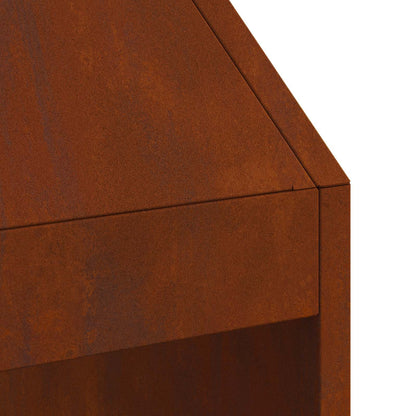 Feuerstelle Braun 50 x 50 x 100 cm Wetterfeststahl