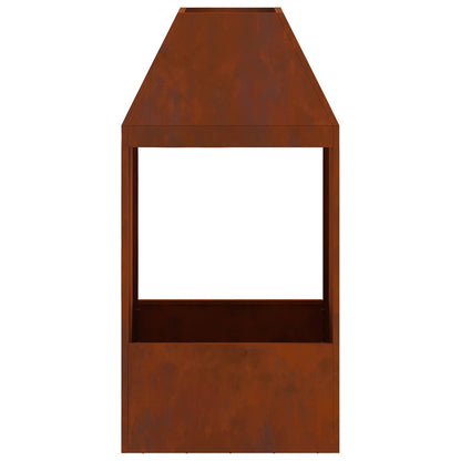Feuerstelle Braun 50 x 50 x 100 cm Wetterfeststahl