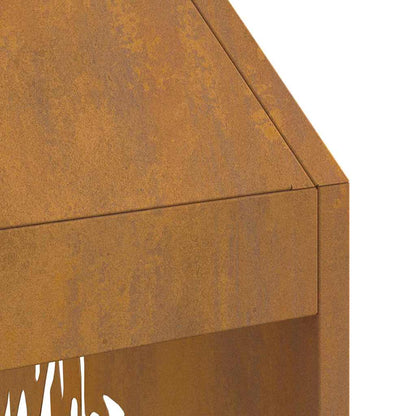 Feuerstelle Braun 50 x 50 x 100 cm Stahl