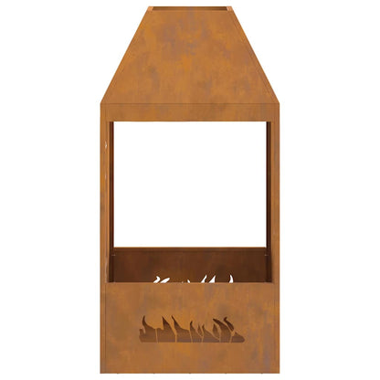 Feuerstelle Braun 50 x 50 x 100 cm Stahl