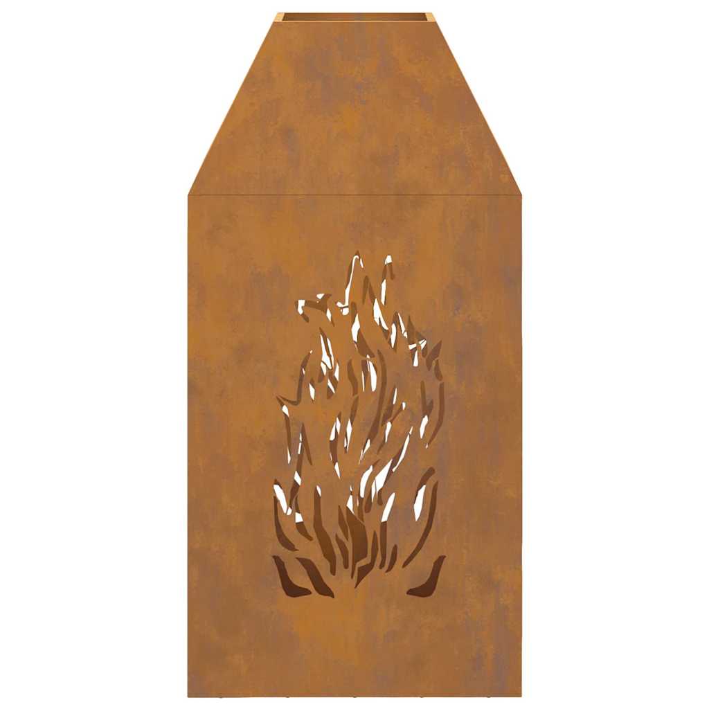 Feuerstelle Braun 50 x 50 x 100 cm Stahl