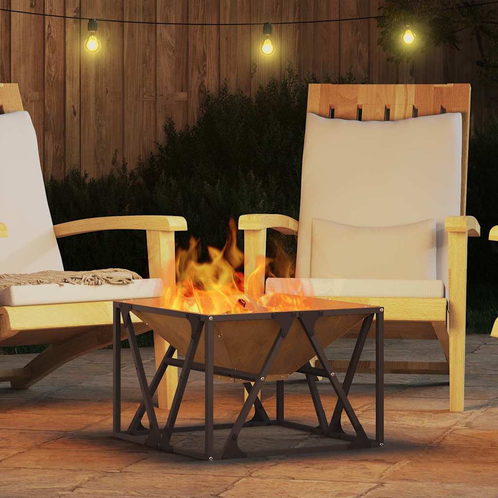 Feuerstelle Braun 50 x 50 x 35 cm Stahl