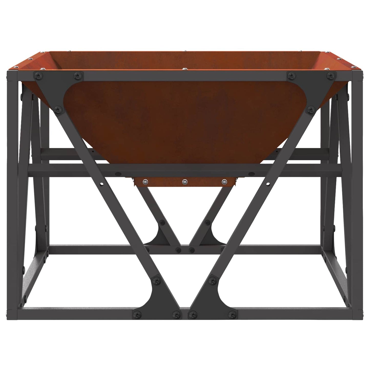 Feuerstelle Braun 50 x 50 x 35 cm Wetterfeststahl