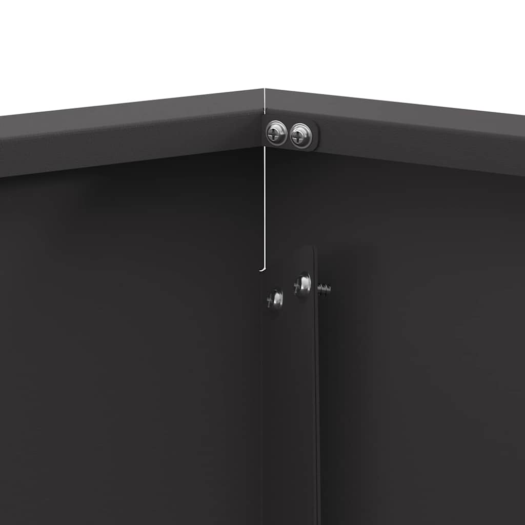 Feuerstelle Schwarz 75 x 75 x 28 cm Stahl