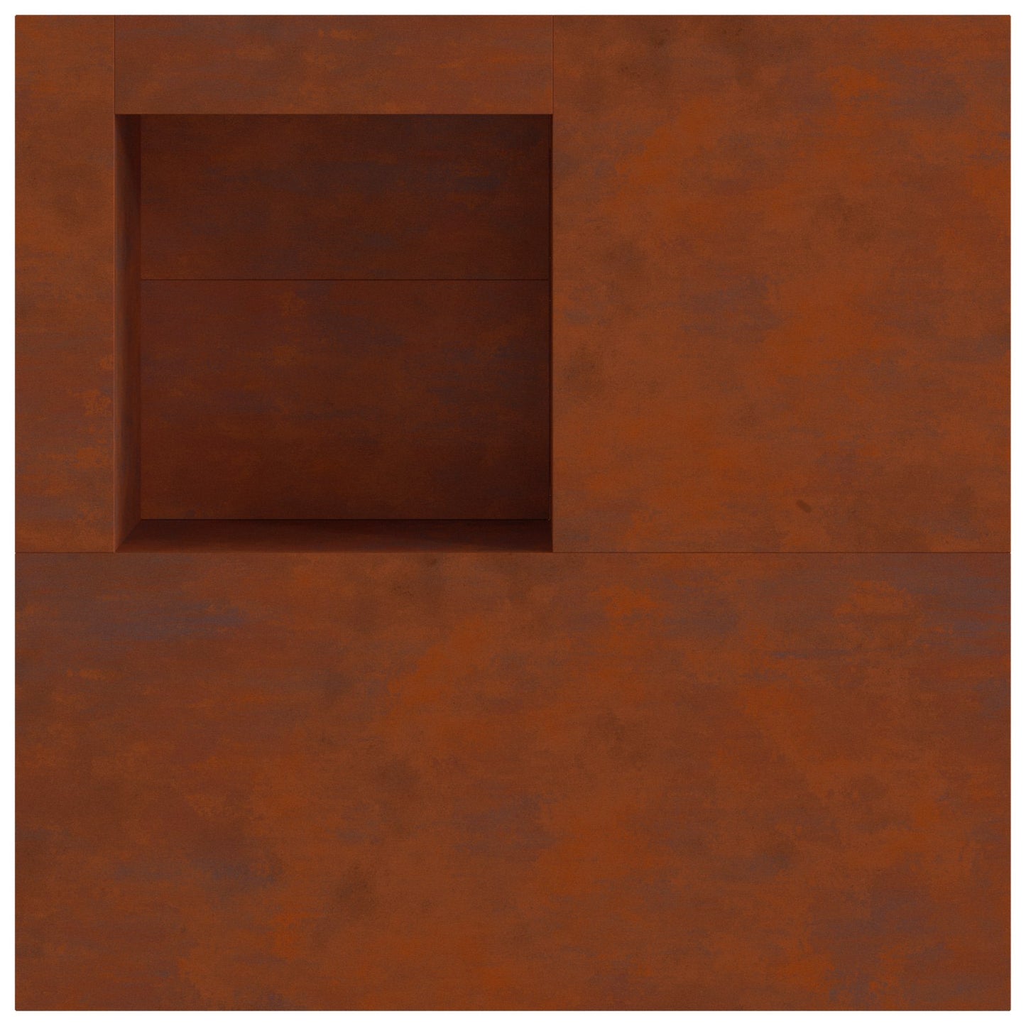 Braciere Braun 100 x 100 x 30 cm in acciaio resistente alle intemperie