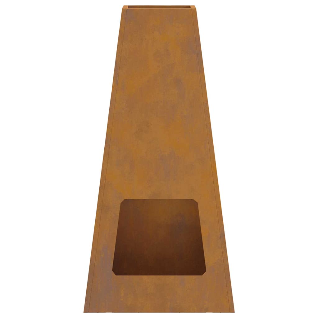 Feuerplatz Braun 50 x 35 x 100 cm Witterungsbeständiger Stahl