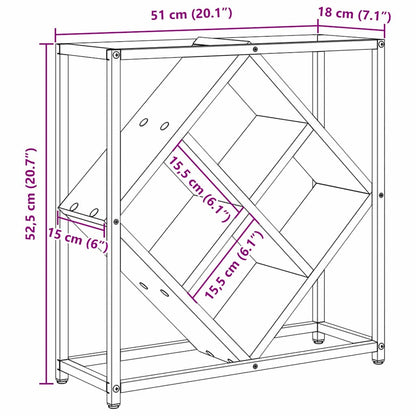Weinregal Graues Sonoma 51 x 18 x 52,5 cm Holzwerkstoff