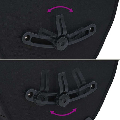 Borsa per bicicletta, nera, 32,5 x 17 x 57 cm, poliestere