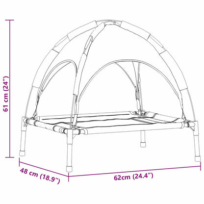 Hundebett Schwarz 62 x 48 x 61 cm Stahl