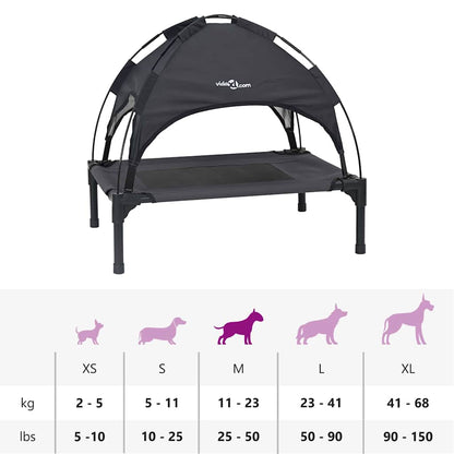 Hundebett Schwarz 76 x 62 x 70,5 cm Stahl