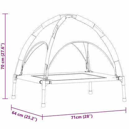 Hundebett Braun 71 x 64 x 71 cm Stahl
