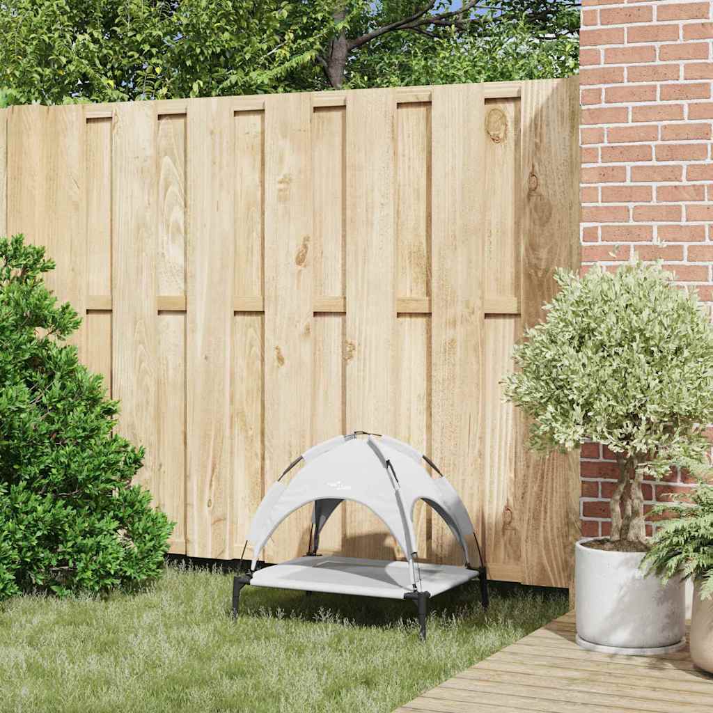 Hundebett Silber Grau 63 x 49,5 x 60 cm Stahl