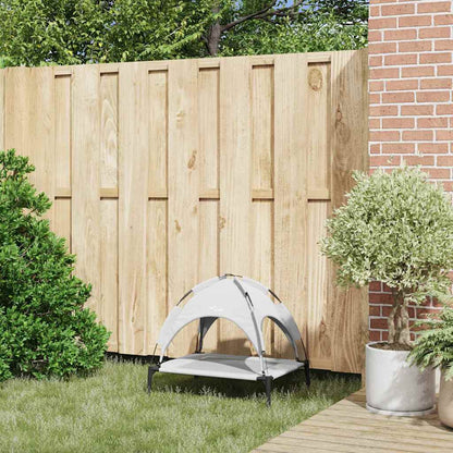 Hundebett Silber Grau 63 x 49,5 x 60 cm Stahl