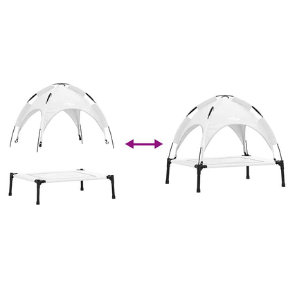 Hundebett Silber Grau 63 x 49,5 x 60 cm Stahl