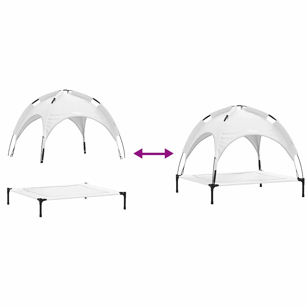 Hundebett Silber Grau 104 x 86 x 84,5 cm Stahl