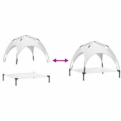 Hundebett Silber Grau 104 x 86 x 84,5 cm Stahl