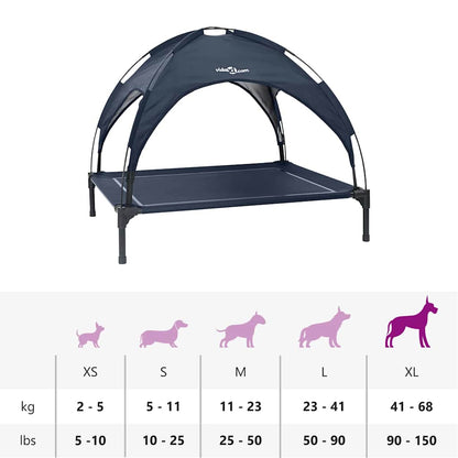 Letto per cani blu navy xl in acciaio