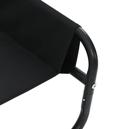 Hundebett Schwarz 75 x 75 x 30 cm Stahl