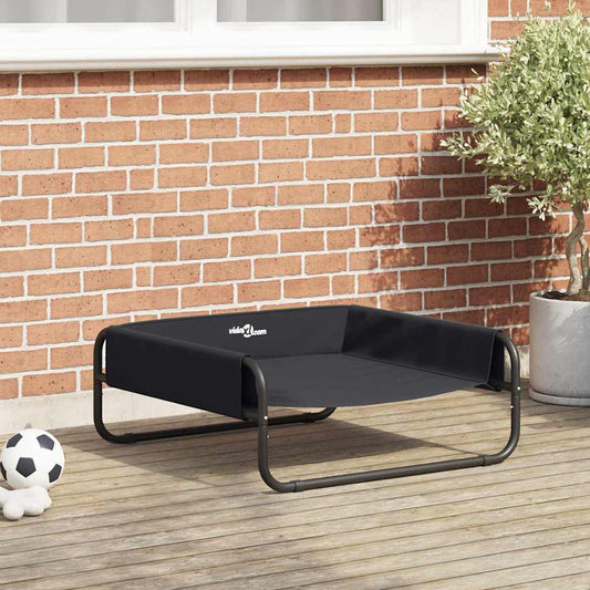 Hundebett Schwarz 75 x 75 x 30 cm Stahl