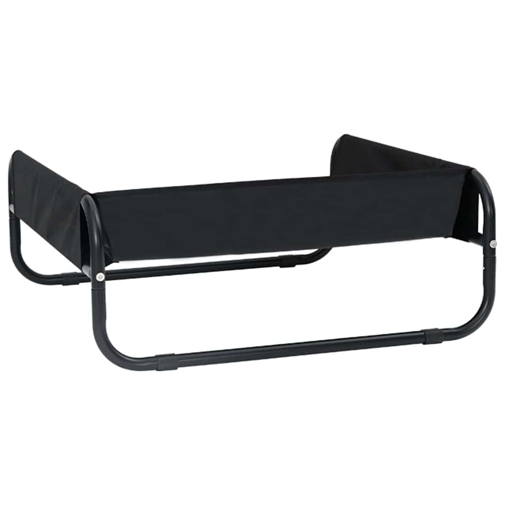 Hundebett Schwarz 75 x 75 x 30 cm Stahl
