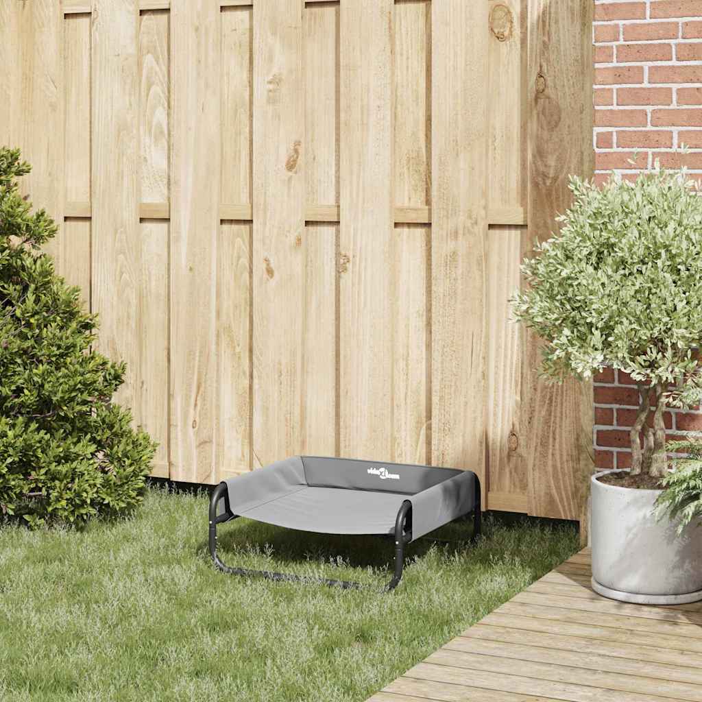 Hundebett Hellgrau 57 x 57 x 24 cm Stahl