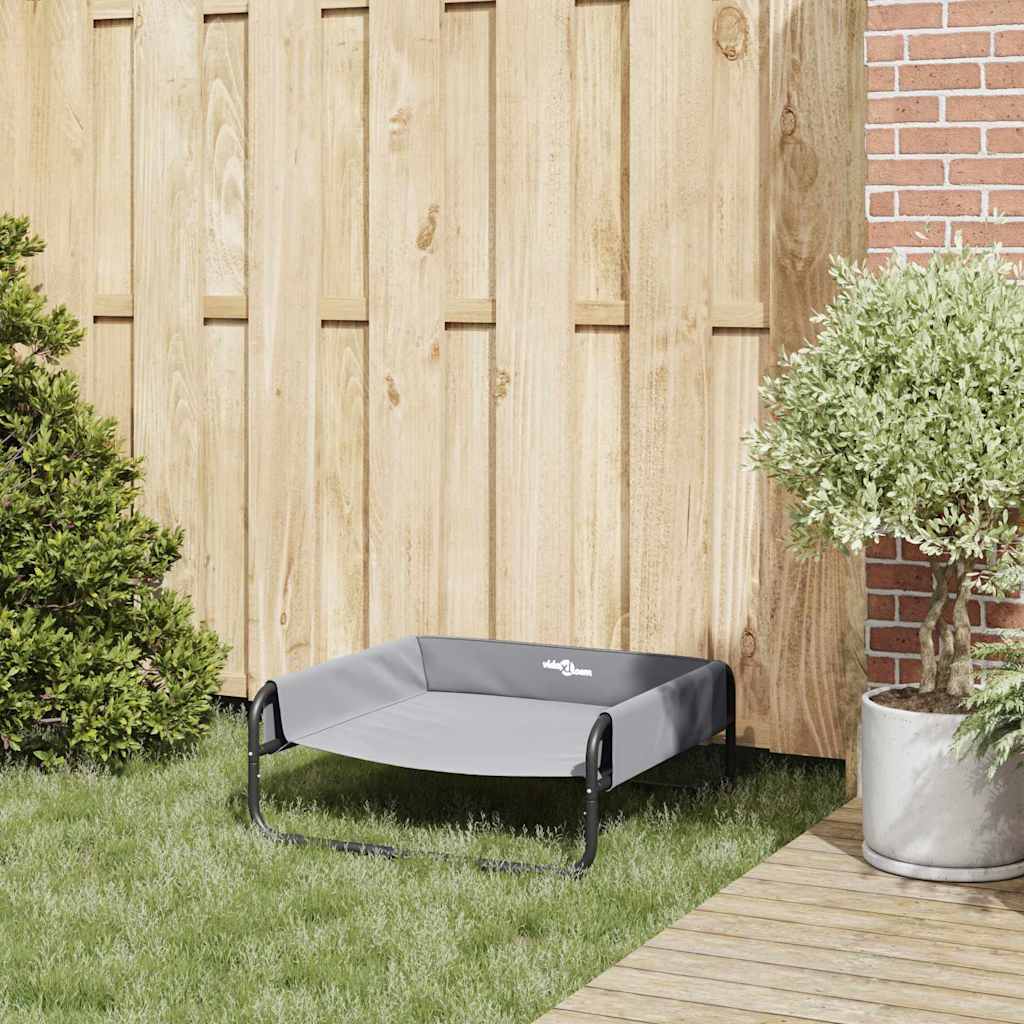 Hundebett Hellgrau 70 x 70 x 28,5 cm Stahl