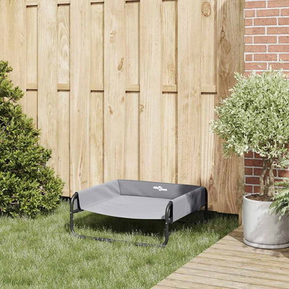 Hundebett Hellgrau 70 x 70 x 28,5 cm Stahl