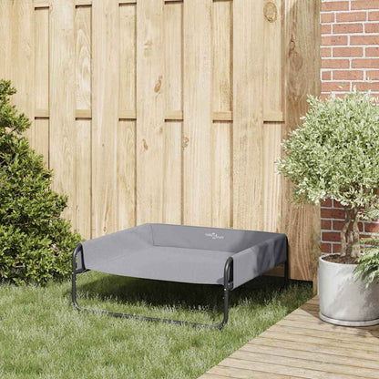 Hundebett Hellgrau 85 x 85 x 33 cm Stahl